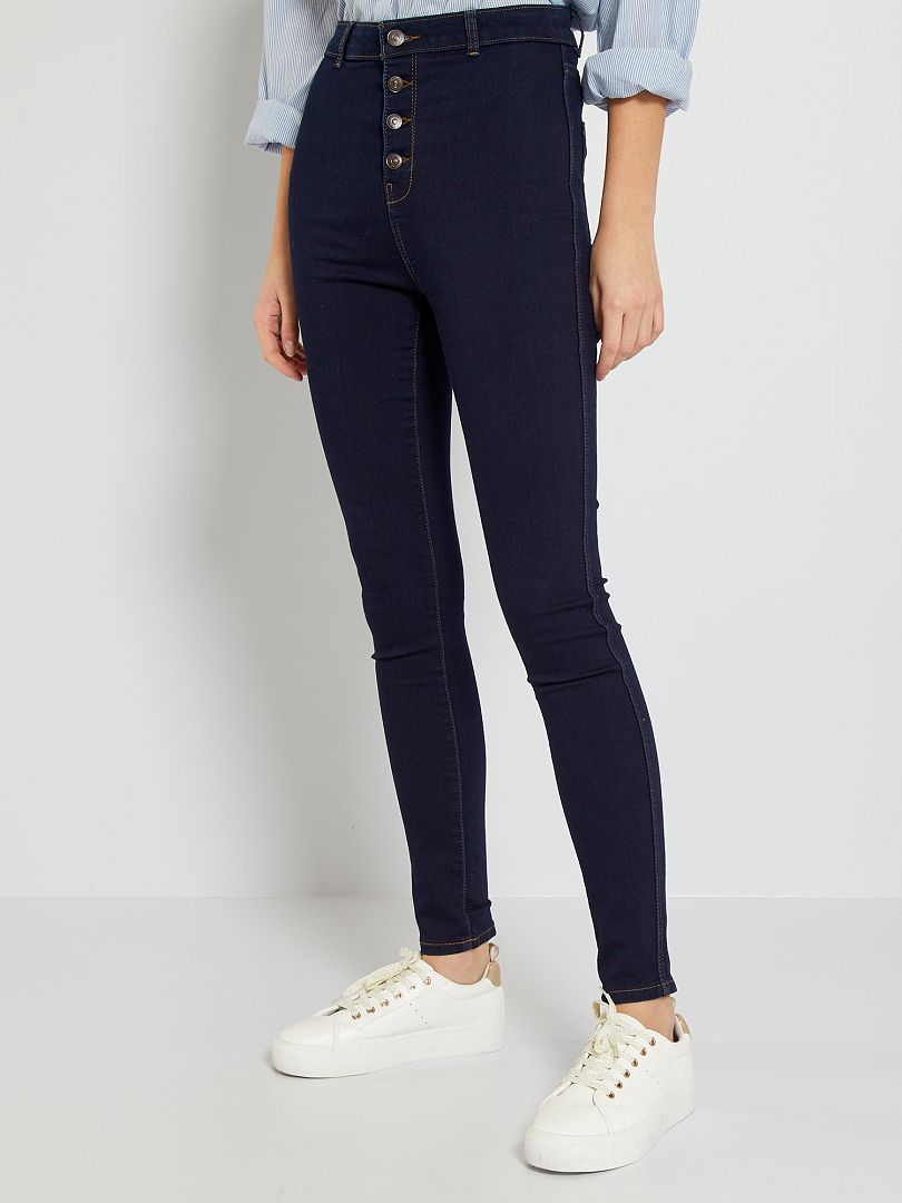 Calça jeans skinny com efeito modelador - AZUL