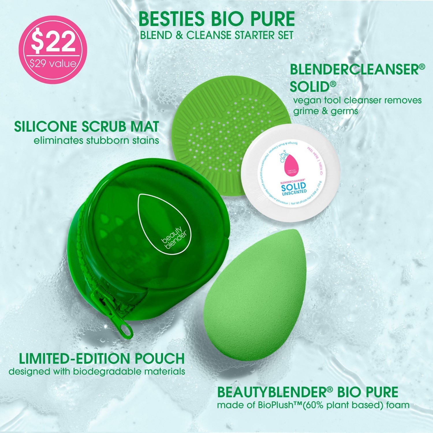 Beautyblender kosmētikas sūklis BESTIES Bio Pure – 1 gab.