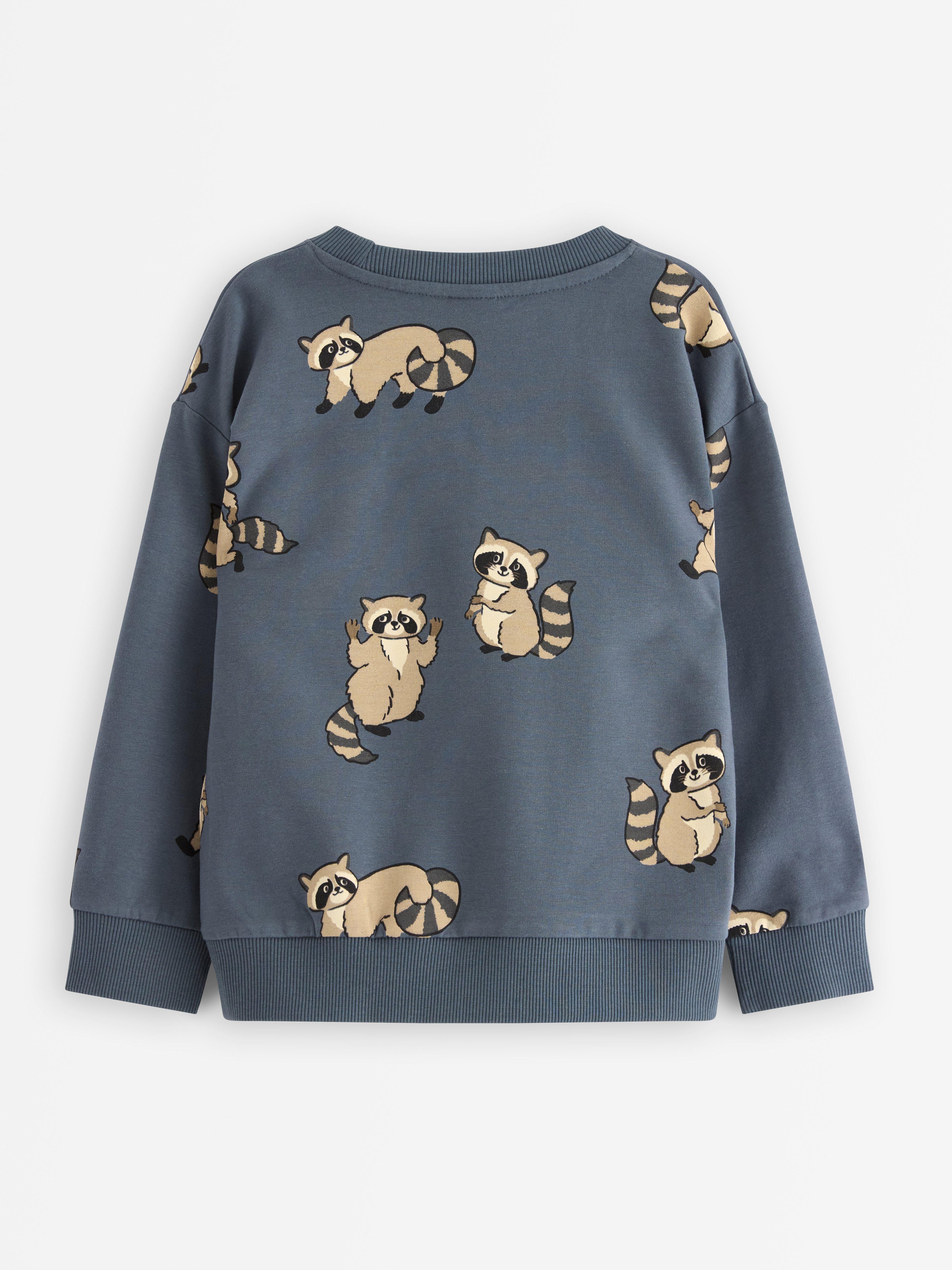 Sudadera estampada gris oscuro