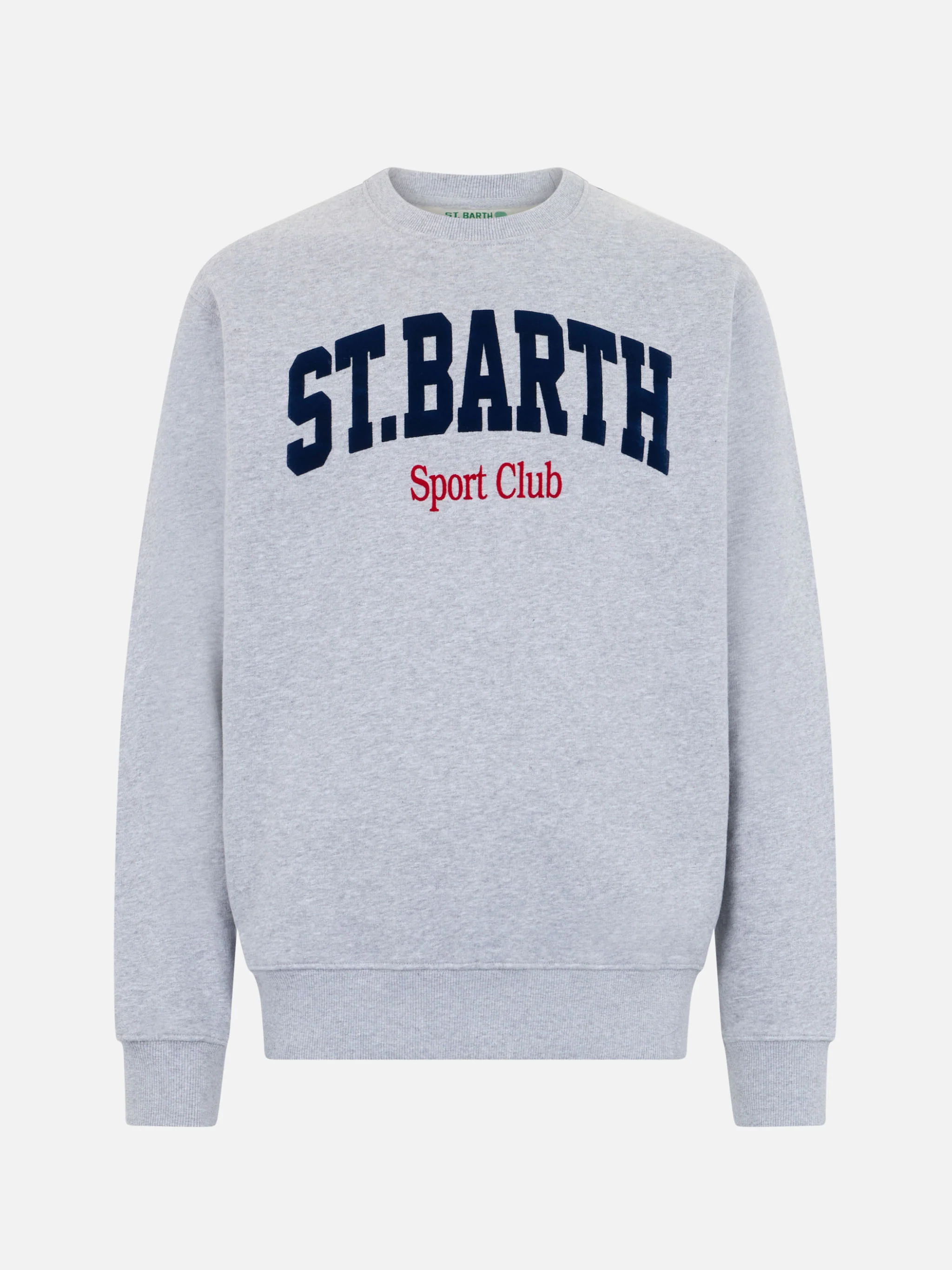 Soho St Barth sport herensweatshirt in grijs gemêleerd
