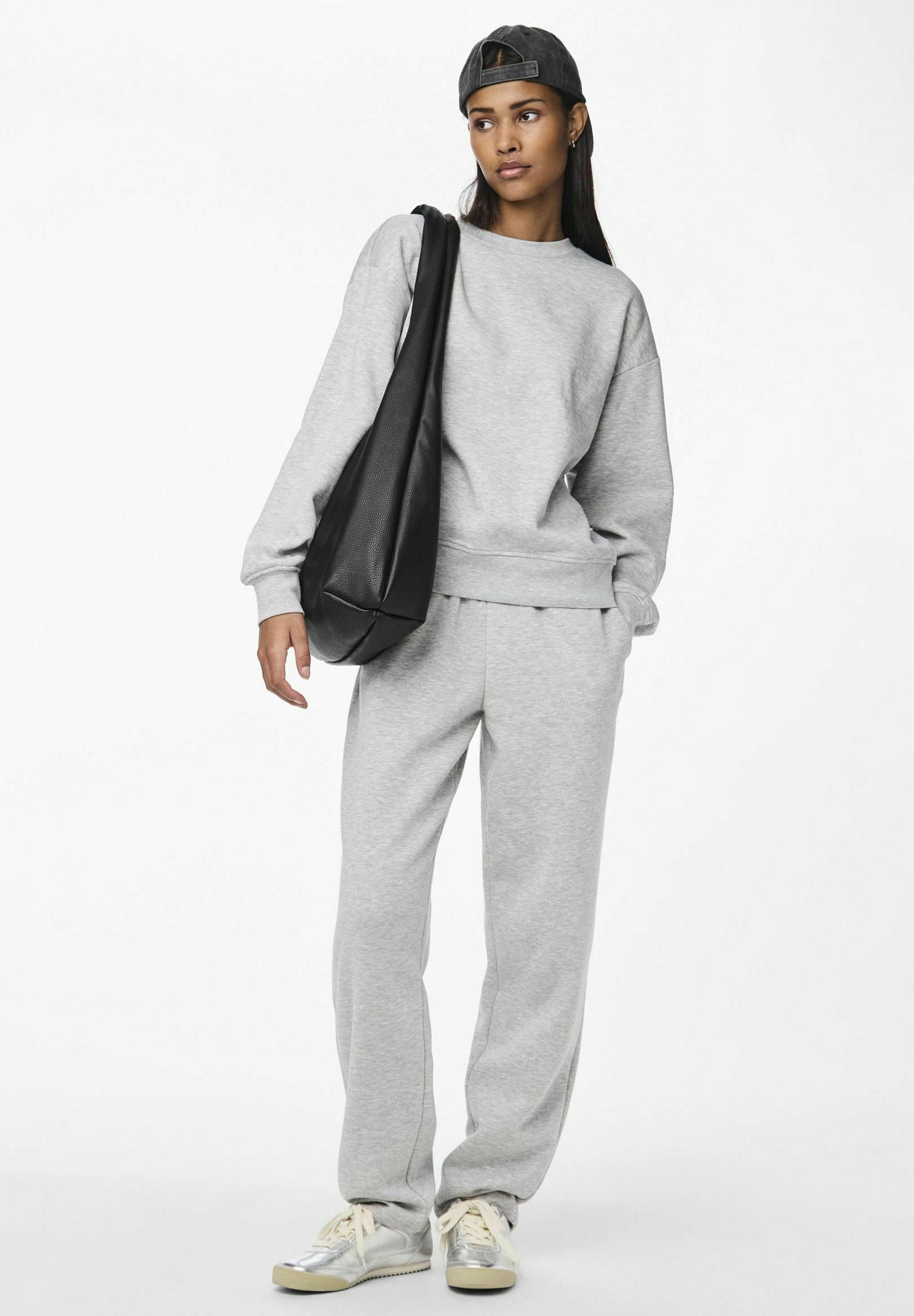 Pieces PCCHILLI LOOSE - Sweatshirt - lichtgrijs gemêleerd
