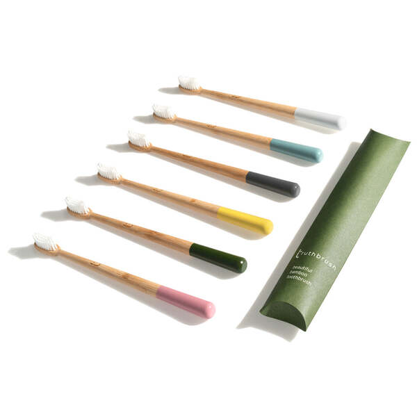 Truthbrush bambusz fogkefe Gorse sárga puha