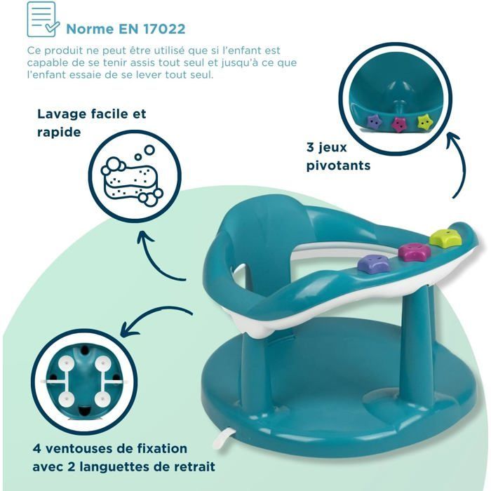 Asiento de baño seguro para niños - Verde esmeralda - Máximo confort para bebés