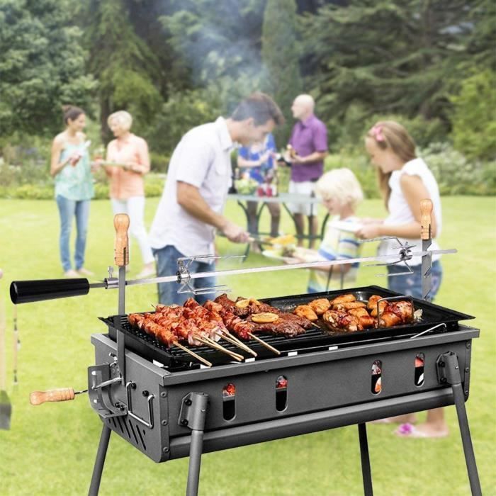 MVPOWER Stainless Steel BBQ Rotisserie - Automatic Rotating 107cm - 4W 220-240V 50Hz