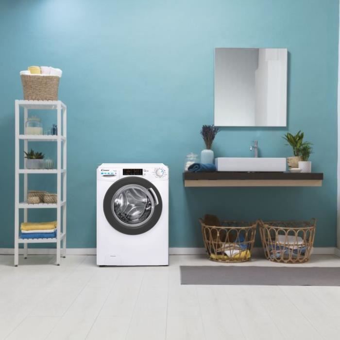 Lava e Secadora CANDY CSWS496TWMRE-47 - 9/6 kg - Indução - Vapor - 1400 rpm - Classe Energética A - Conectada - Branca