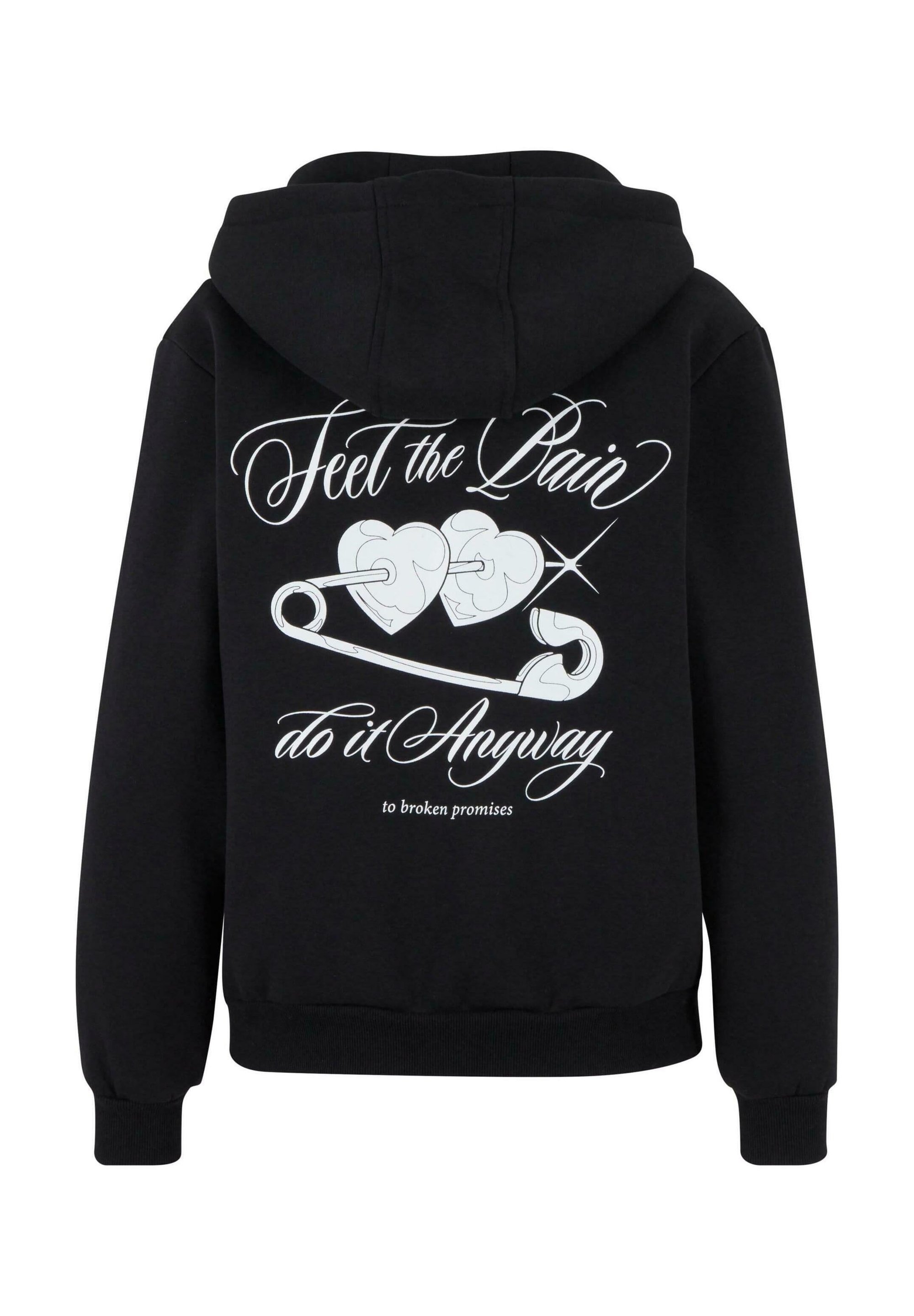 Mister Tee FEEL THE PAIN FLUFFY - Sweat-shirt zippé - noir