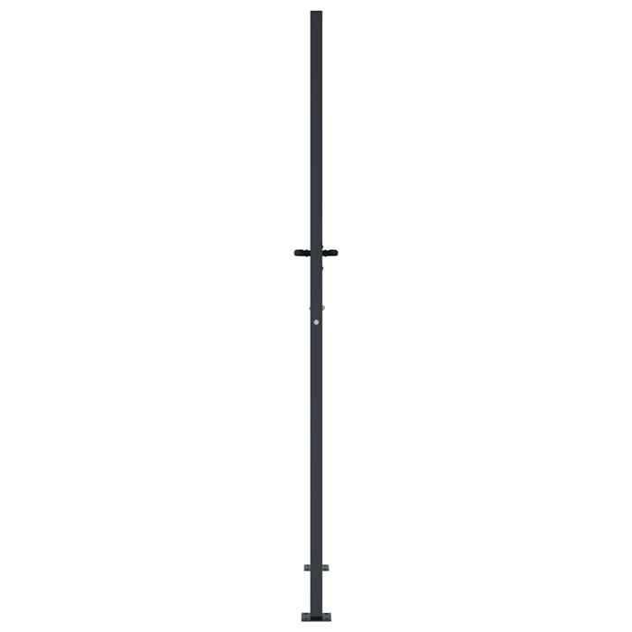 vidaXL Portail de Jardin, Portillon de Patio, Barrière de Sécurité, Porte d'Extérieure Terrasse, Anthracite 105x180 cm Acier 153182