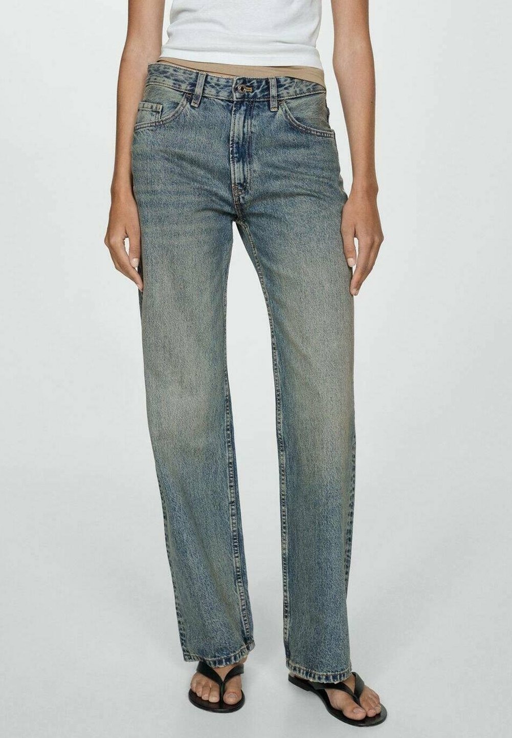 Mango jeans met rechte pijpen - blauw