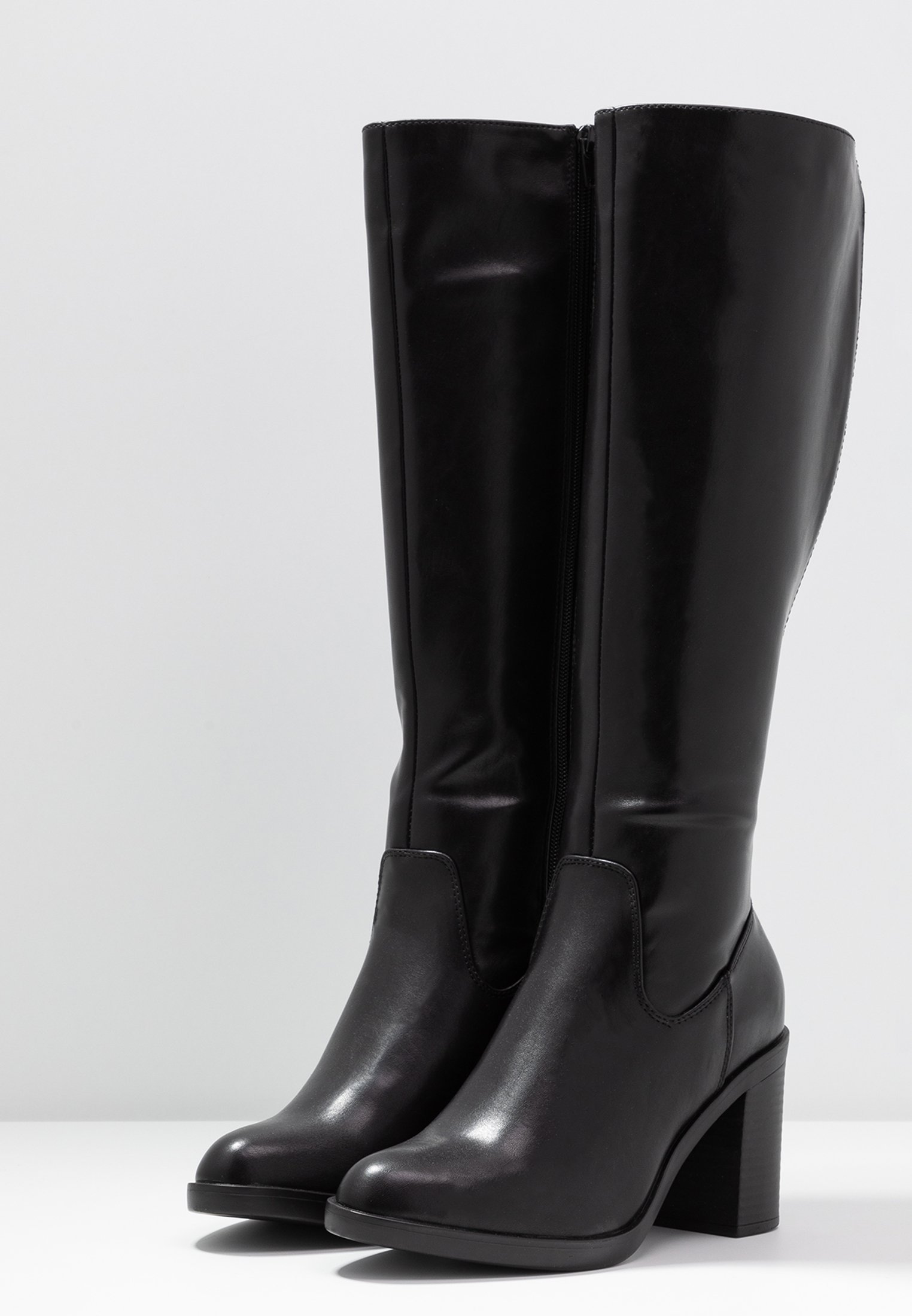 Anna Field Magas sarkú csizma - fekete