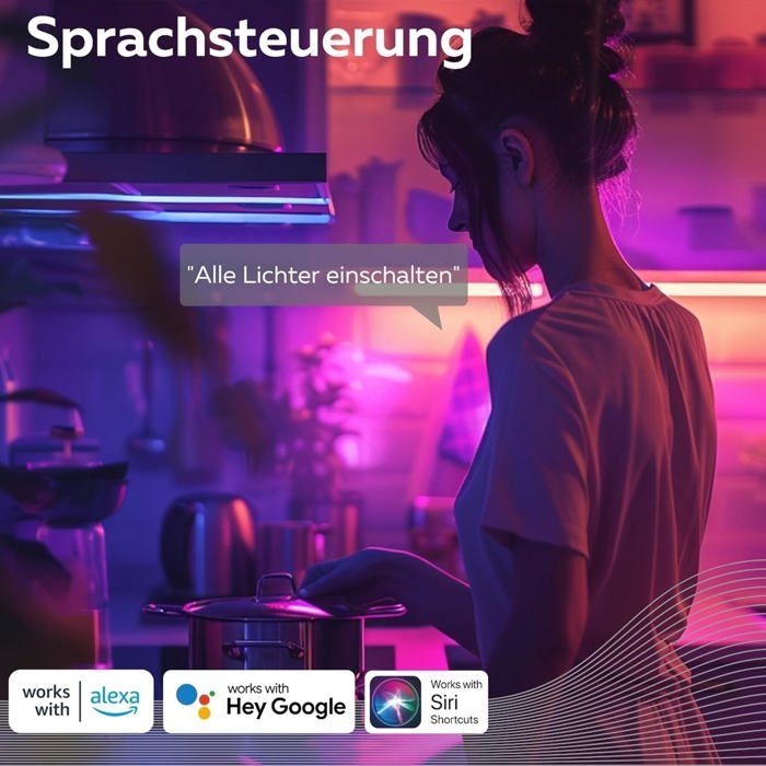 Lampadina LED intelligente ZGEER GU10 - 345 lm - 4,9 W - RGB CCT - Dimmerabile - 16 milioni di colori - Bianco 2200-4000K
