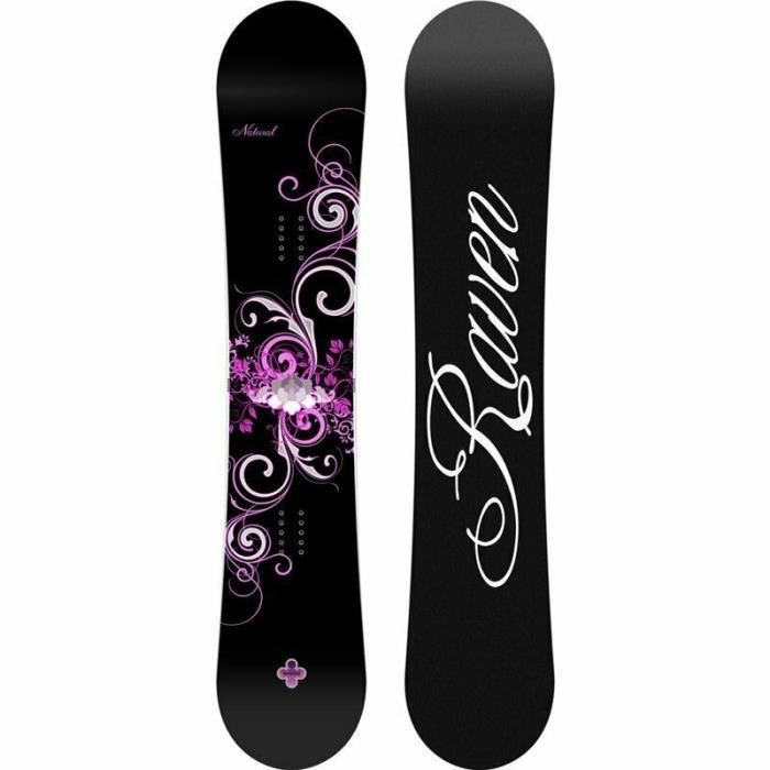 RAVEN Natural Snowboard - Adult - Soft Medium Flex Full Rocker - Reverse Camber - True Twin