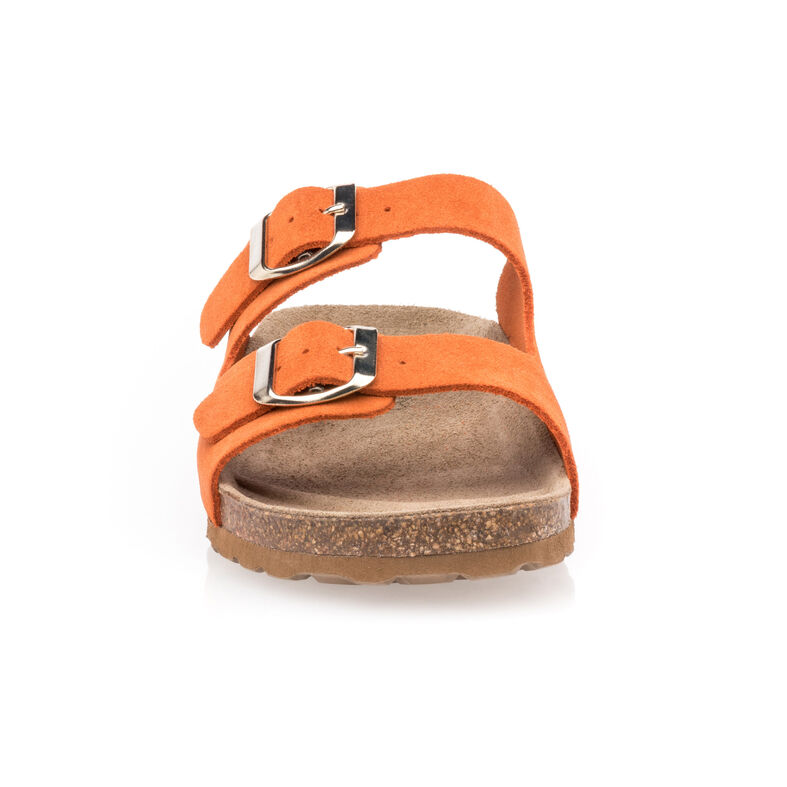 Sandalias naranjas para mujer / Zapatos de punta abierta