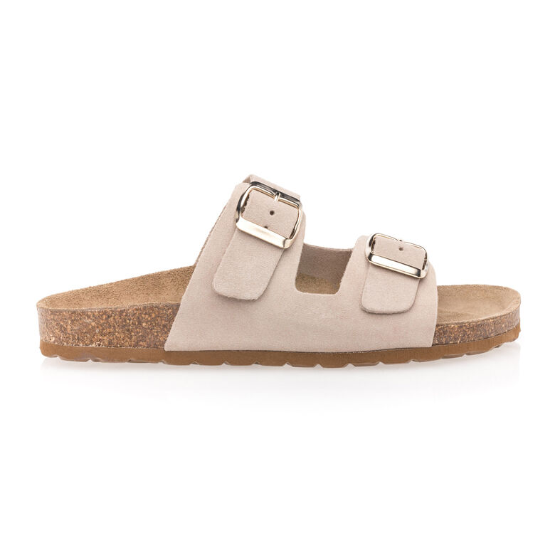 Sandalias beige para mujer / Zapatos de punta abierta