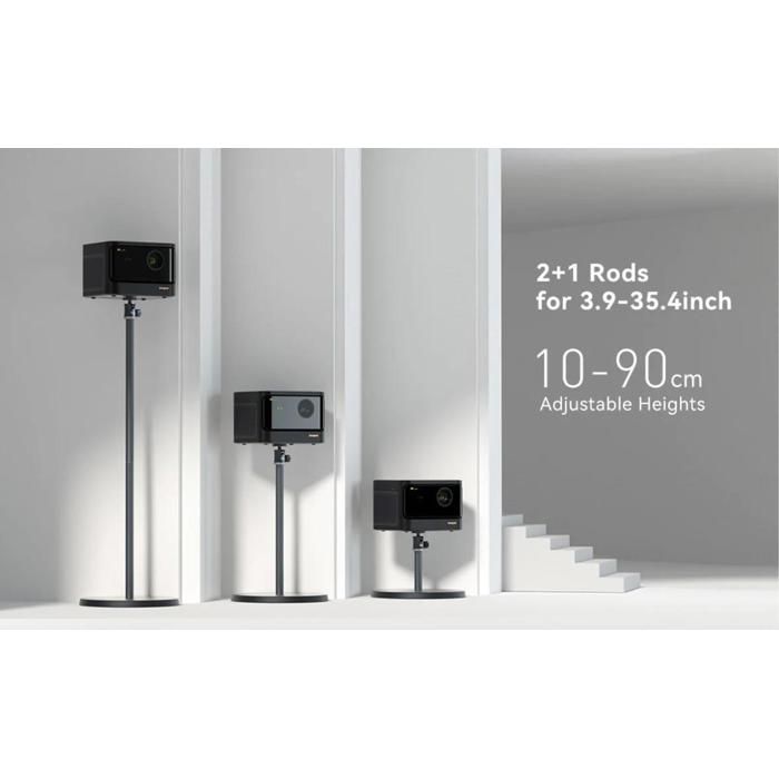 Projektorhalterung – DANGBEI – 360° verstellbar – Höhenverstellbar von 10 bis 90 cm – Stahl – Schwarz