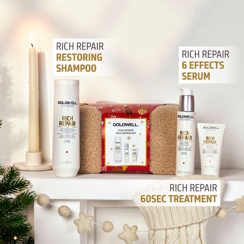 Kit de presente Goldwell Dualsenses Rich Repair para cabelos secos e danificados
