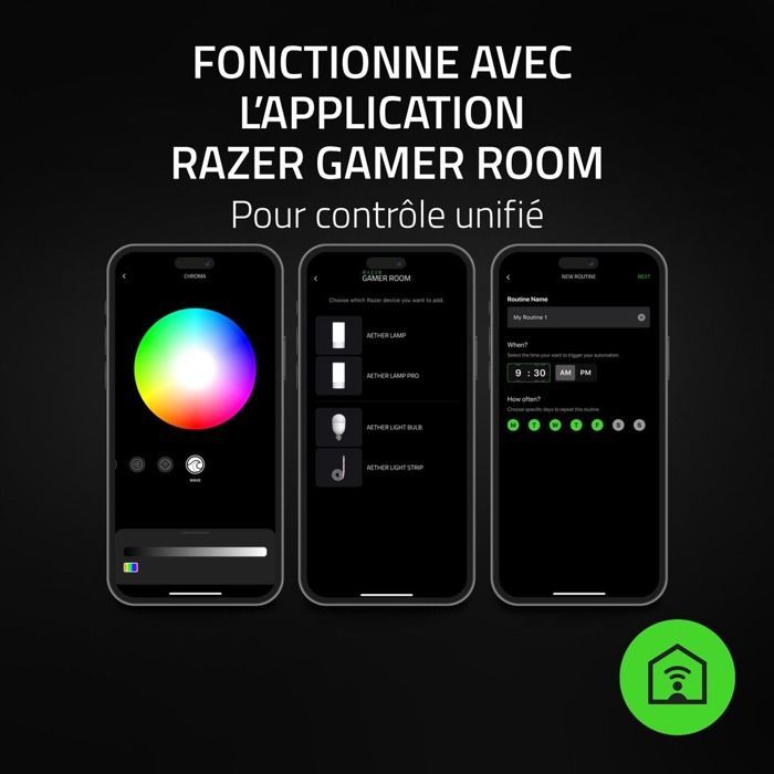 Bande lumineuse intelligente - RAZER - Aether - 2 mètres - 16,8 millions de couleurs - LED