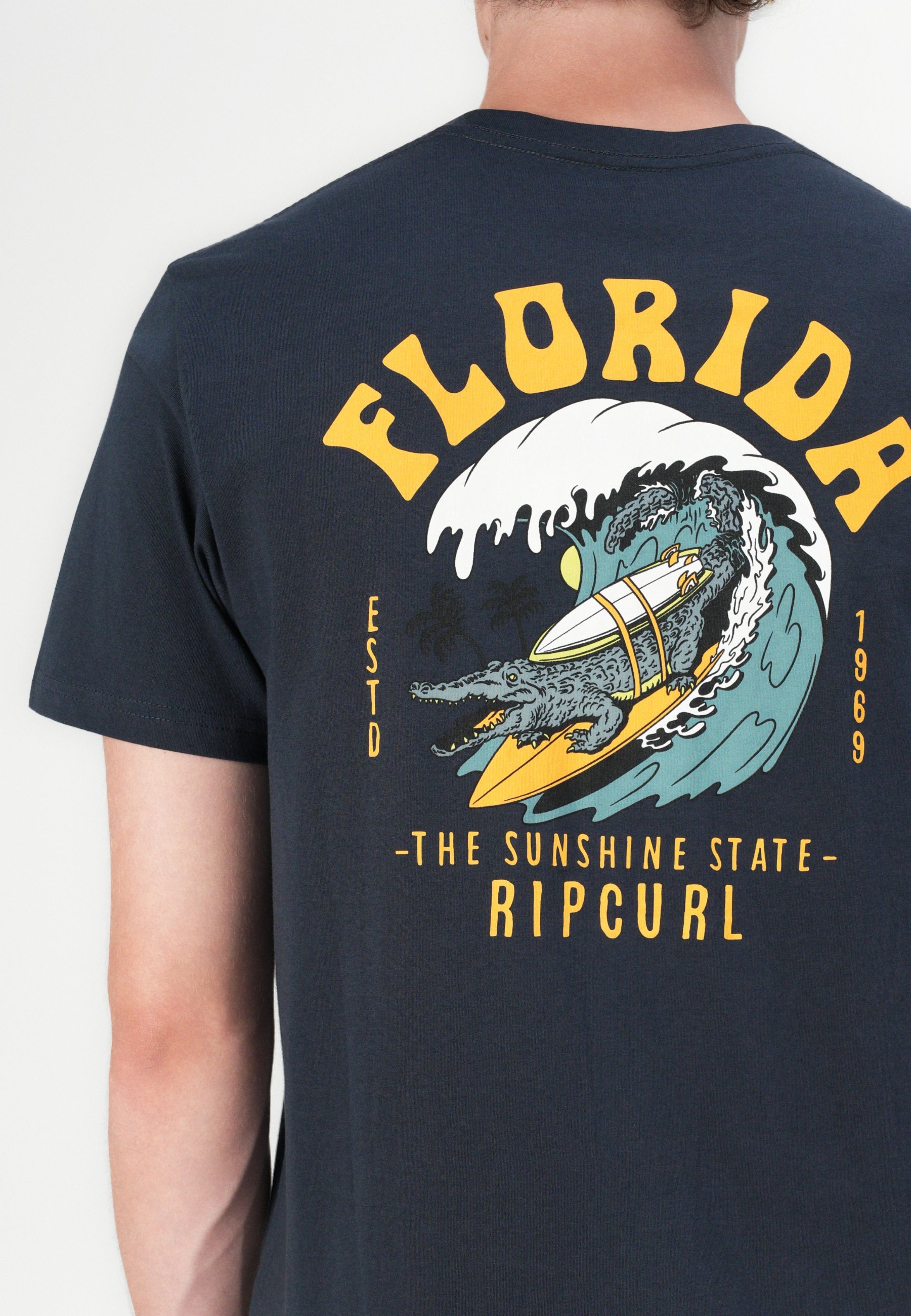 Rip Curl DESTI ANIMALS TEE UNISEX - Tričko s potiskem - black