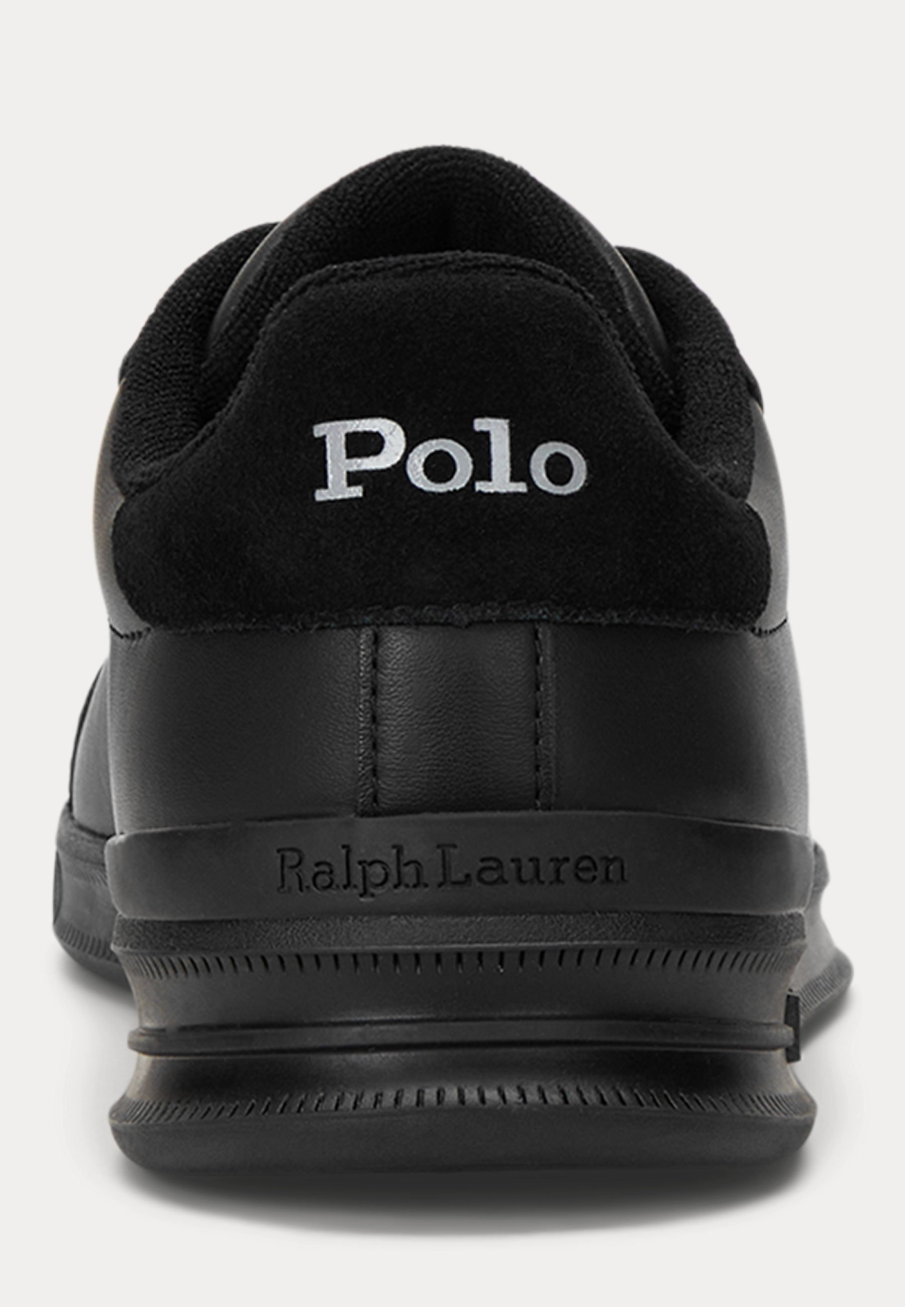Polo Ralph Lauren HERITAGE COURT II SNEAKERS IN PELLE UNISEX - Sneakers - nero/grigio chiaro