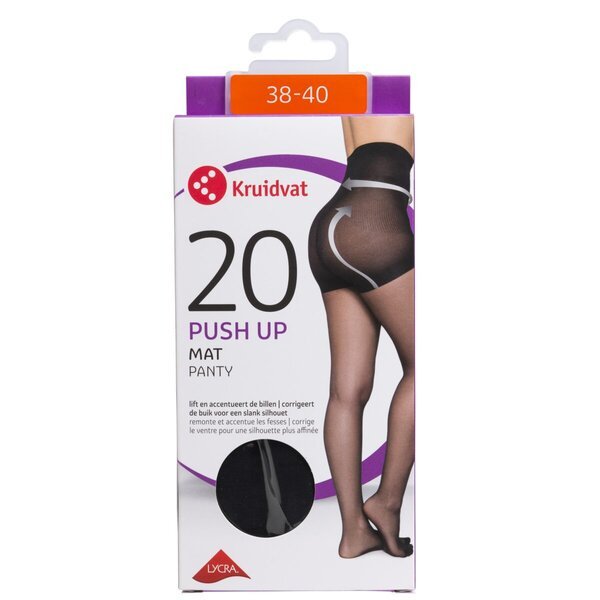 Kruidvat Atsispaudimų Mat 20 denų Pėdkelnės<br>juodos, 38-40 dydis