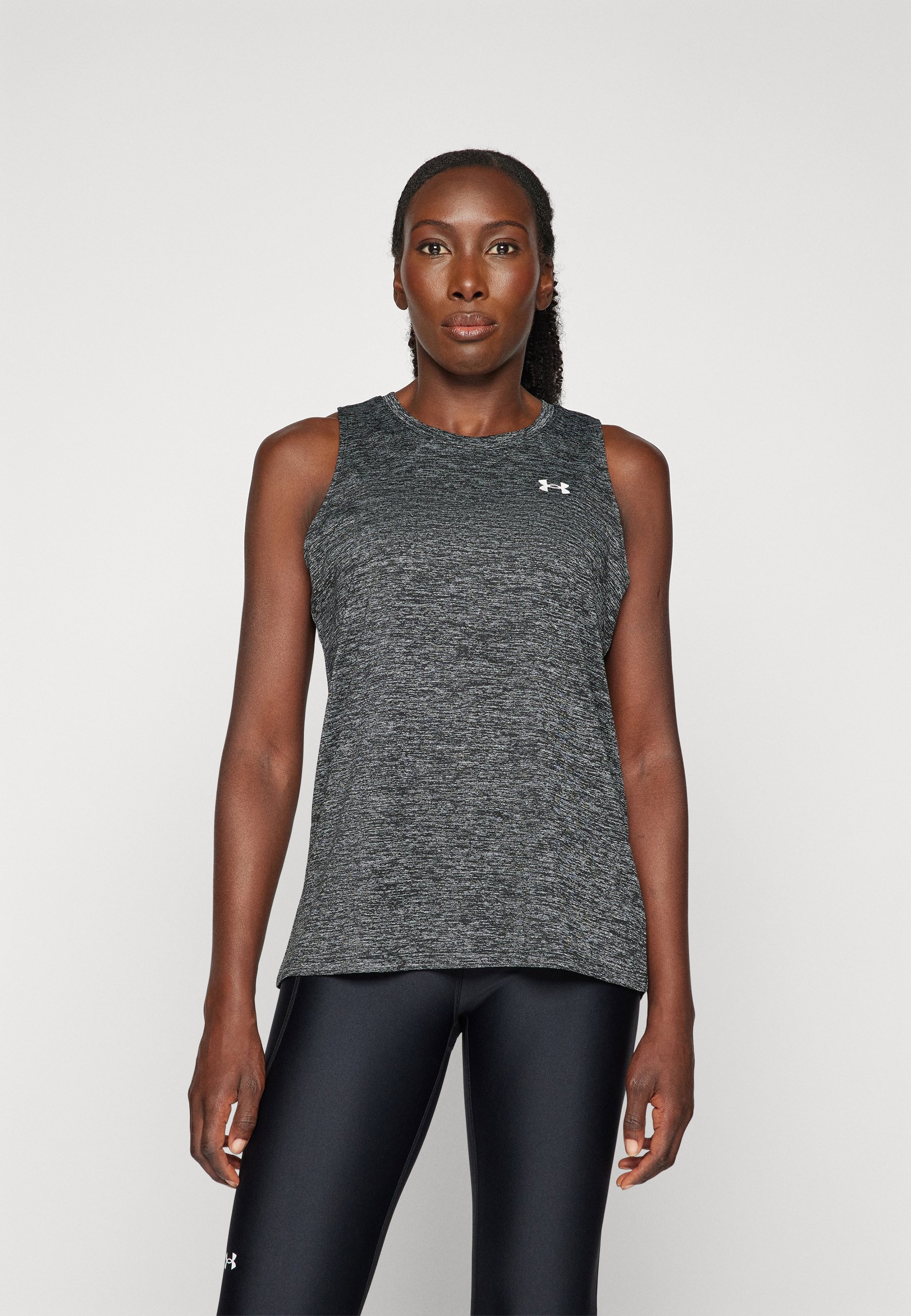 Under Armour TANK TWIST - Bluză - negru/alb