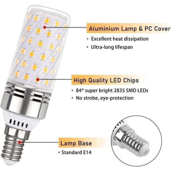 Bombilla LED E14 - NETBOAT - 16W - Blanco neutro 4000K - 1450LM - Juego de 6