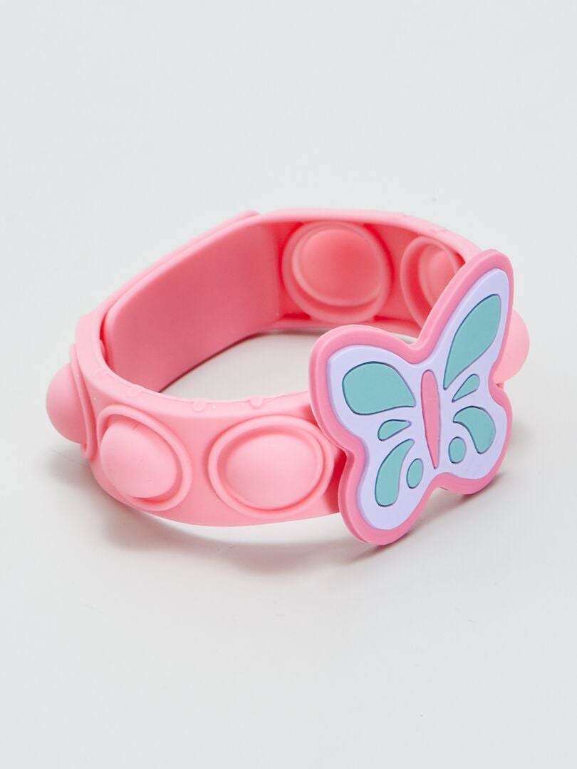 Pulseira Gravata Borboleta Pop-It - ROSA