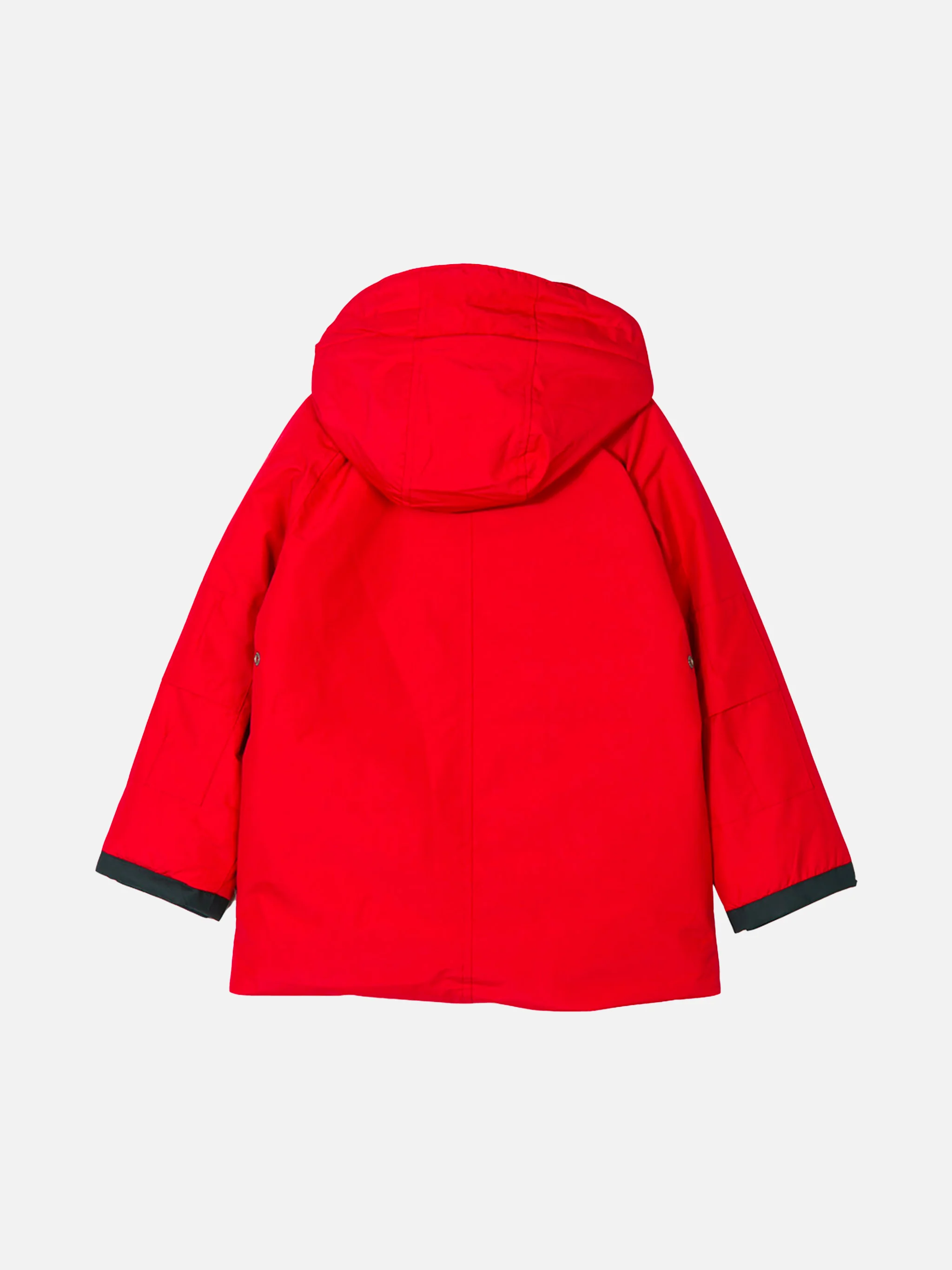 Rode windjack met capuchon voor kinderen