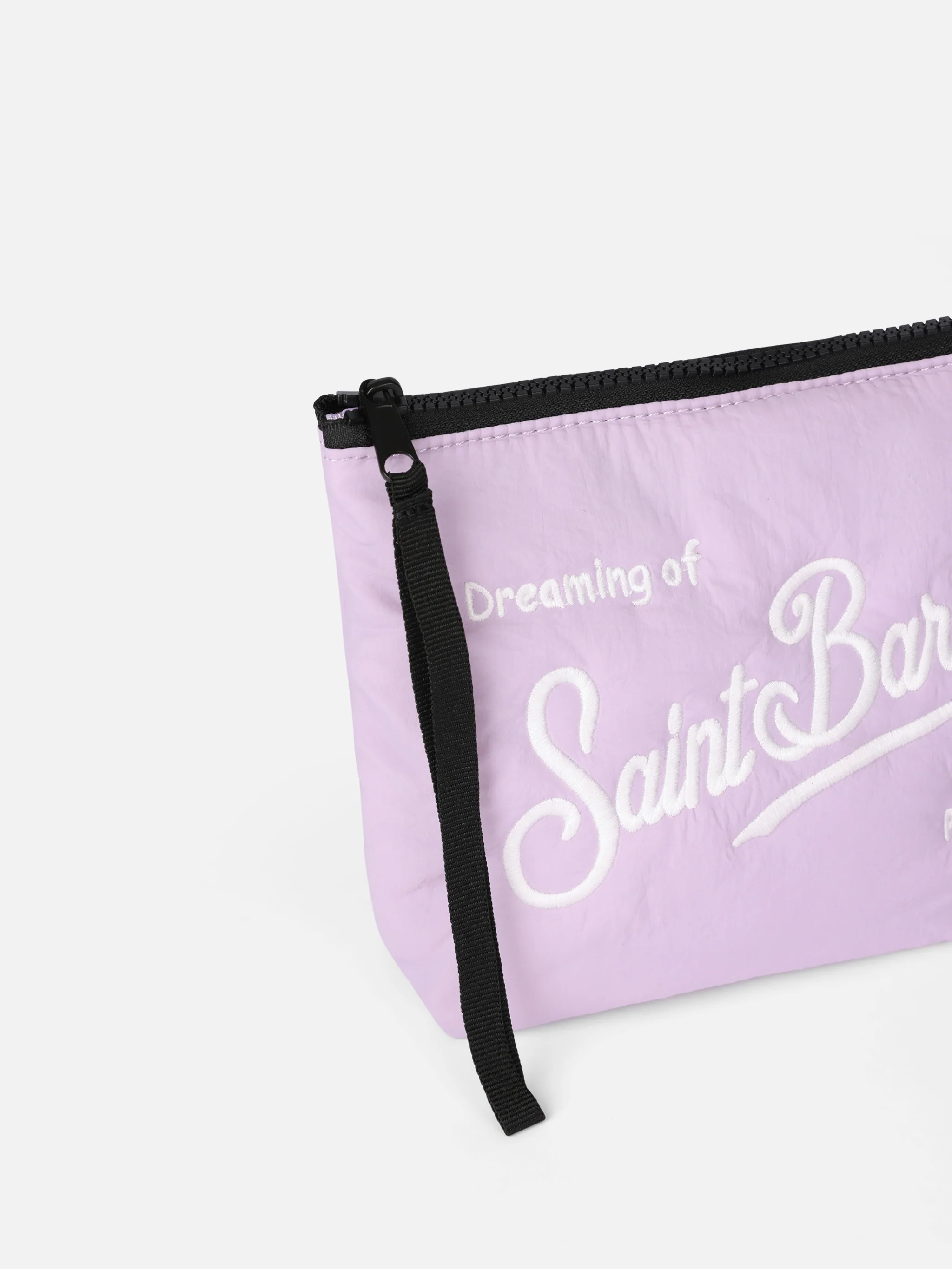 Aline Clutch in Lila mit Logostickerei