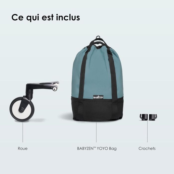 Sac à langer Aqua pour poussette YOYO+ - BABYZEN - YOYO+ bag - 5 roues - Bleu - Avec panier