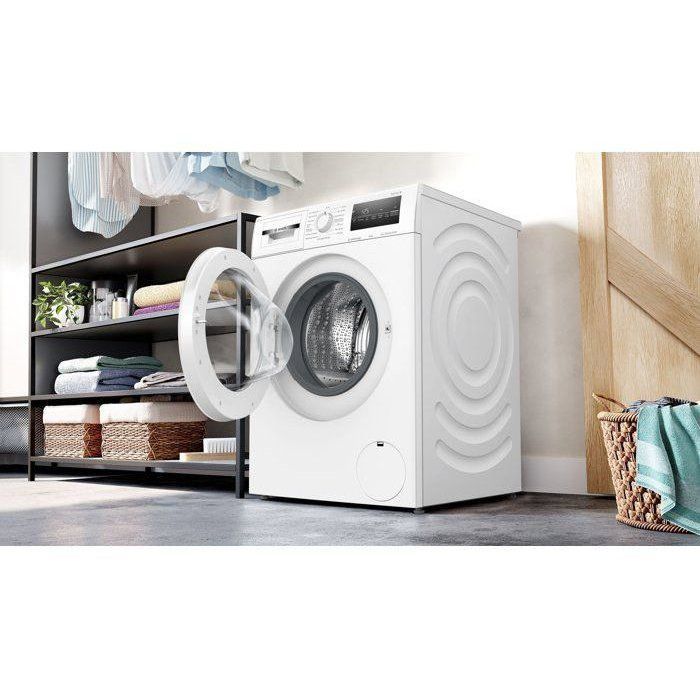 Lave-linge hublot BOSCH WAN2827UFR SER4 - 8 kg - Induction - L60cm - 1400 trs/min - Classe A - Vapeur - Blanc