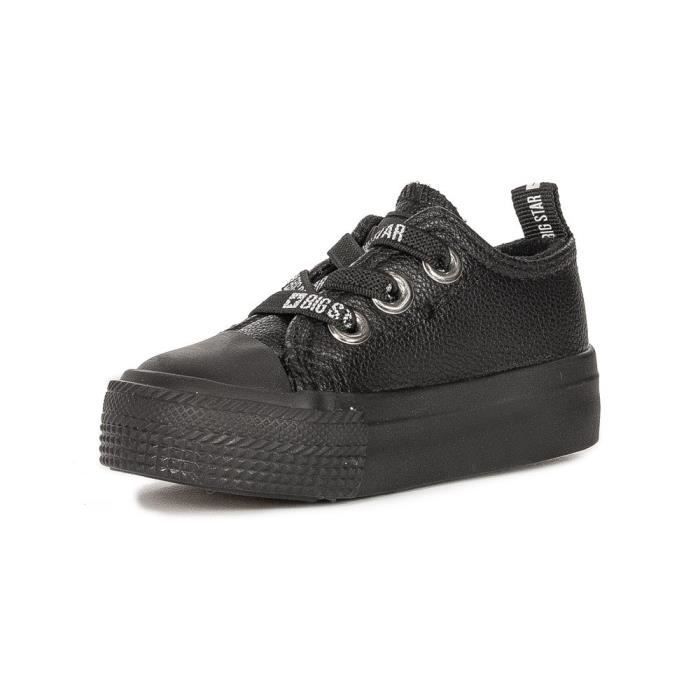 Chaussures - BIG STAR - KK374059 - Noir - Lacets - Bébé - Plat - Canvas - Mixte