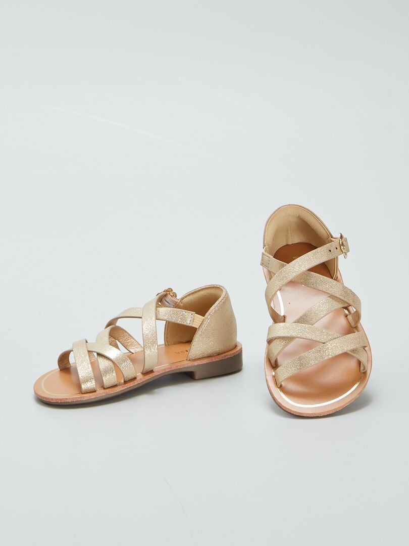 Sandalen met bandjes - GEEL