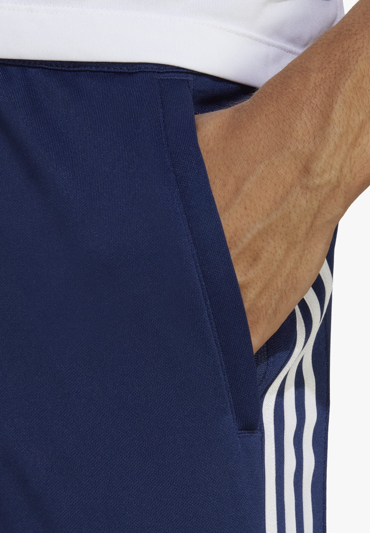 adidas Performance TRAIN ESSENTIALS 3-STRIPES - Trainingsbroek - donkerblauw/wit