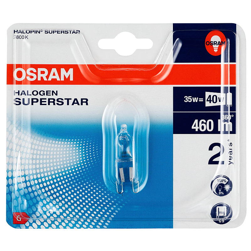 Osram Halogenlampa 35 W G9, Osram