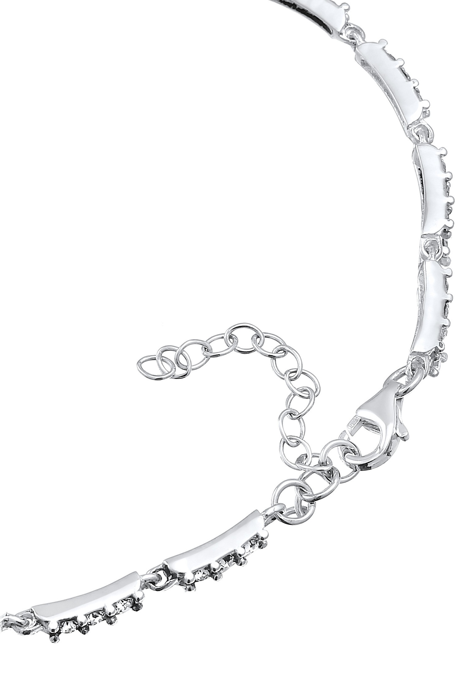 Elli Femmes étincelant Géo Elegant avec cristaux en argent sterling 925