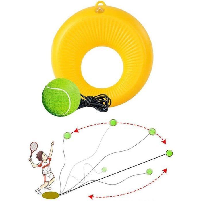 Entrenador portátil de pelotas de tenis, kit de rebote para principiantes (Etiqueta)