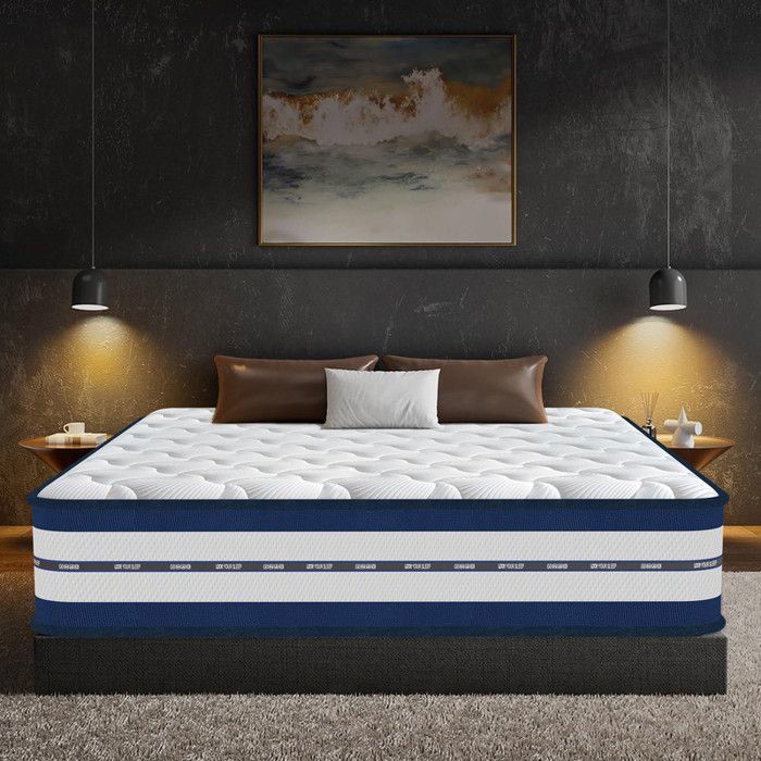 Colchón de látex de 140x200 cm, 28 cm de grosor, espuma viscoelástica, 10 zonas, firmeza media, soporte perfecto, transpirable, antiácaros.