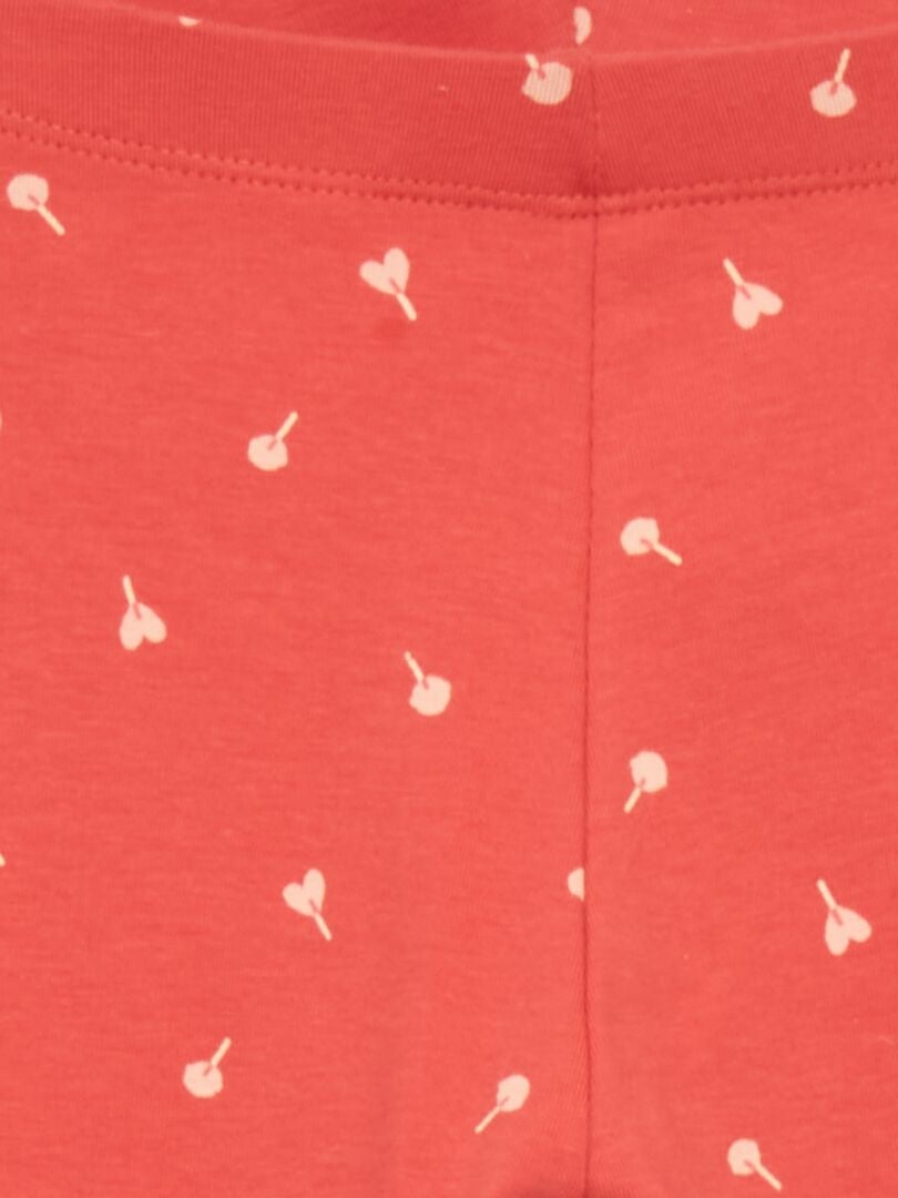 Lange legging met patroon - ROOD