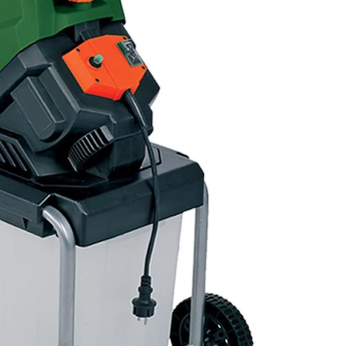 Trituradora de jardín de 2500 W para compostaje y acolchado.