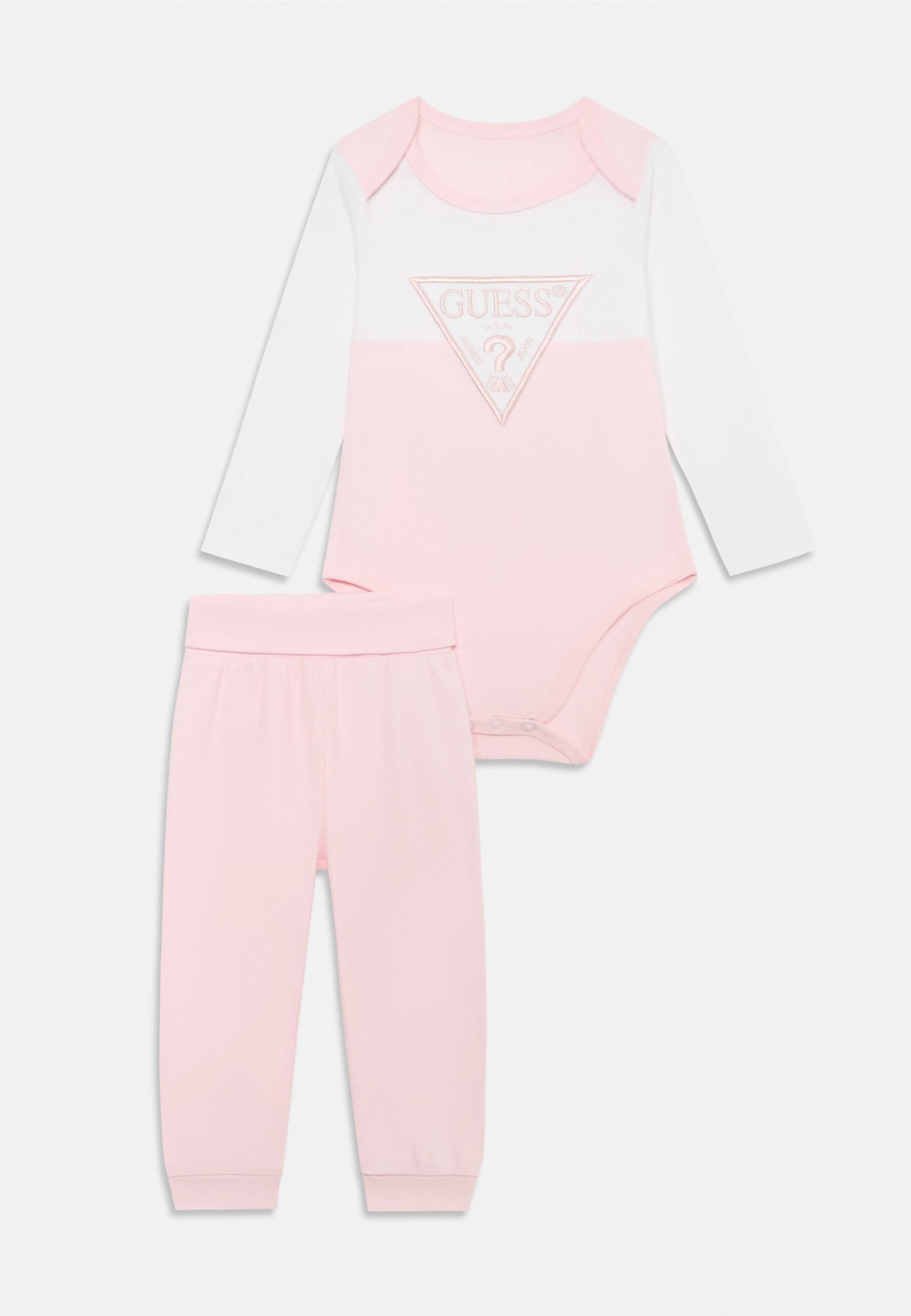 Ensemble pantalon bébé Guess unisexe - Bas de survêtement - rose/blanc