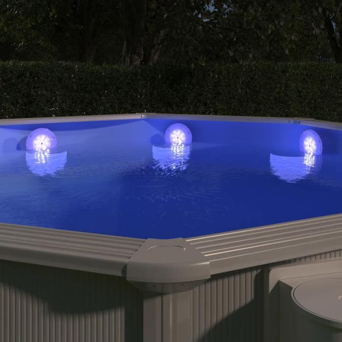 vidaXL Luz LED flotante sumergible para piscina, iluminación subacuática, fuente, acuario, lago, paisaje, flotabilidad 92297