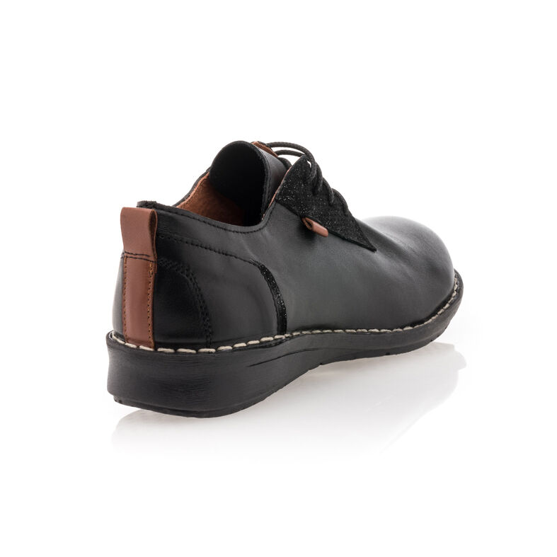 Zapatos de mujer negros con cordones / Zapatos Derby