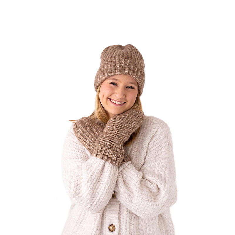 Mohair-look-hatt, benvit