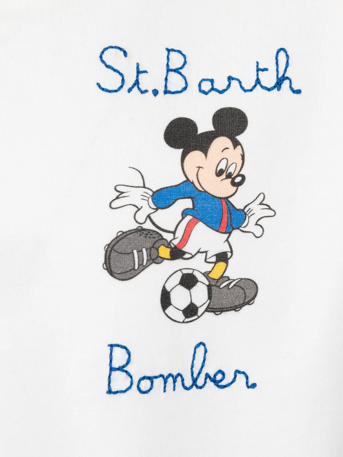 T-shirt da bambino in cotone pesante con stampa Cameron Mickey e ricam