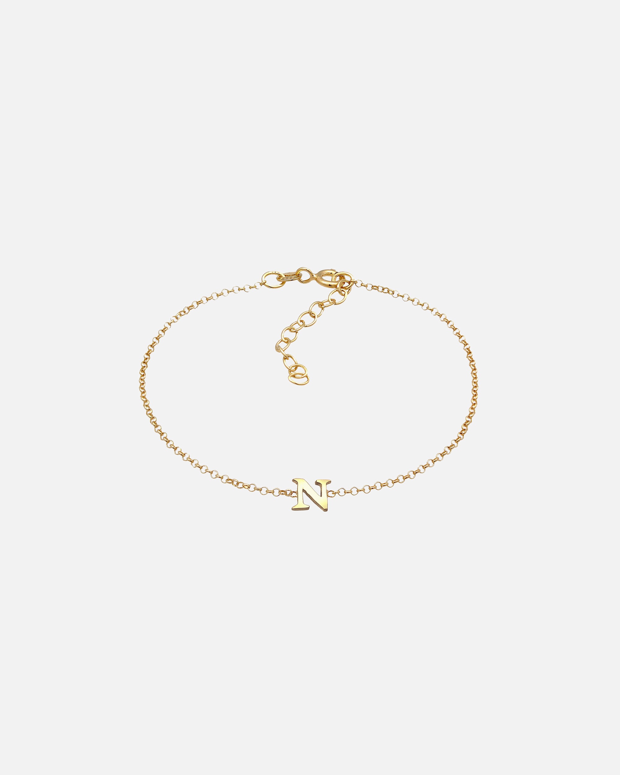 Elli Femmes pendentif lettre N basique en argent sterling 925