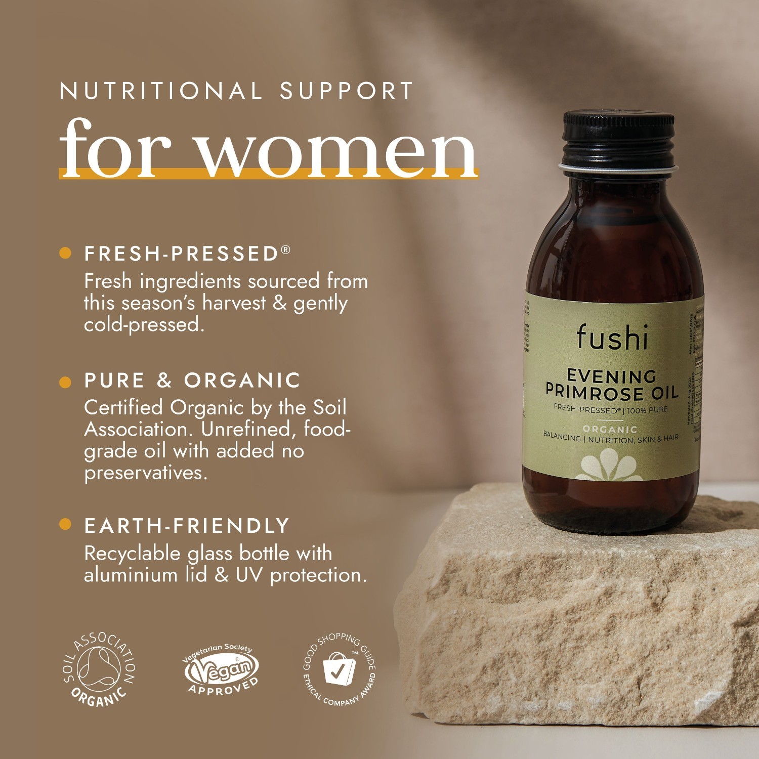 „Fushi Organic“ nakvišų kūno aliejus – 100 ml