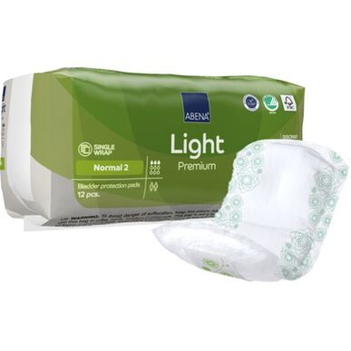 Abena Light Premium Discreet Single Wrap Normal 2 Compresas diarias discretas y transpirables 12 unidades 12 unidades