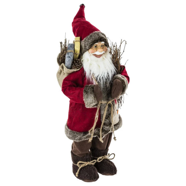 Święty Mikołaj z prezentami  61 cm FIGURKA