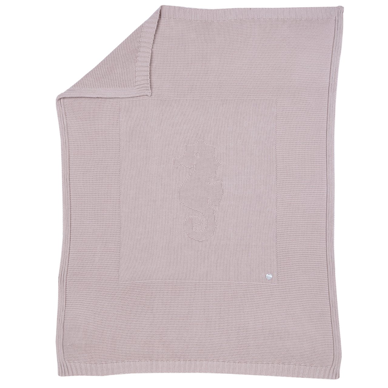 Manta de punto para cochecito rosa