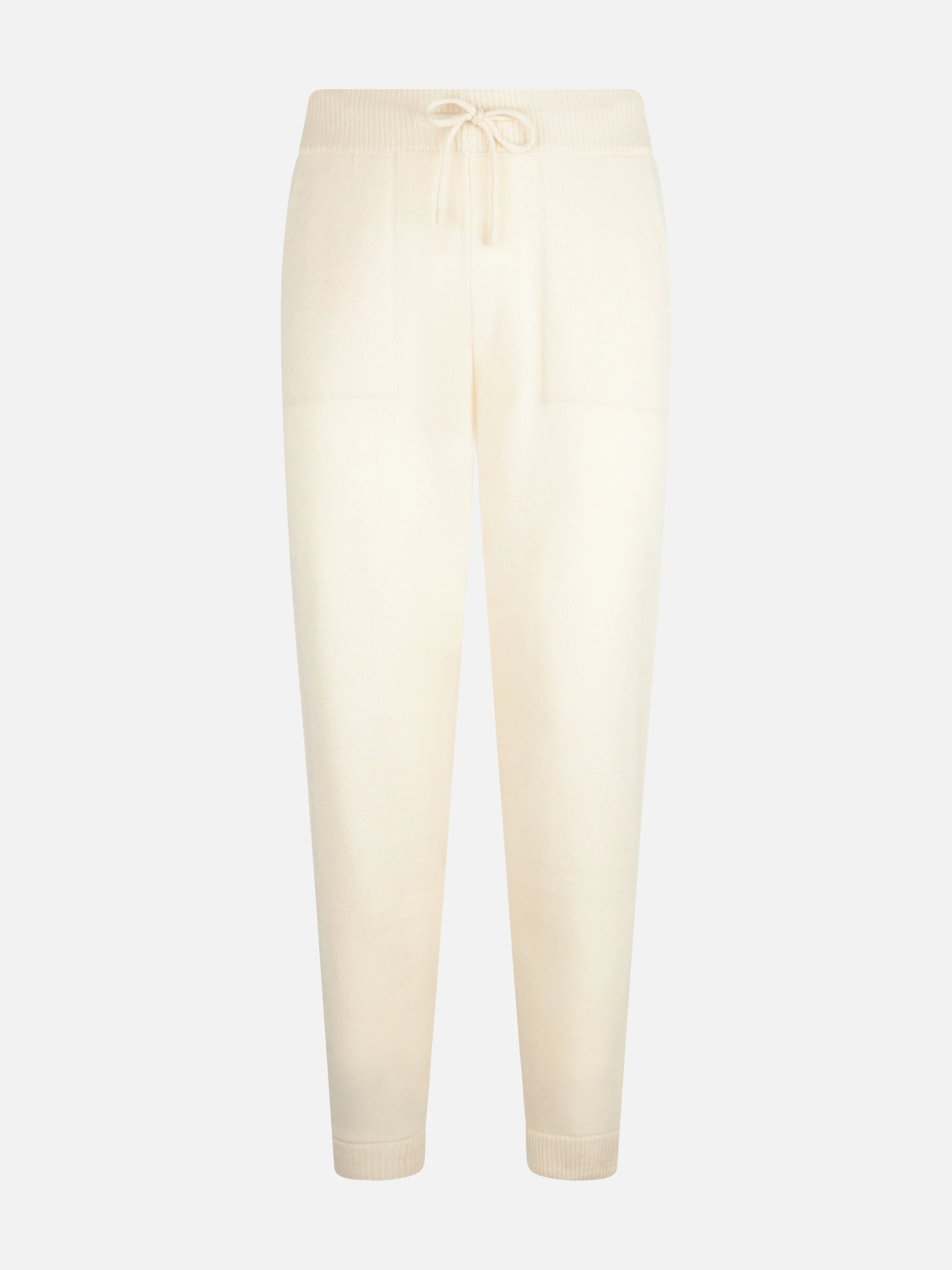 Witte gebreide joggingbroek voor dames
